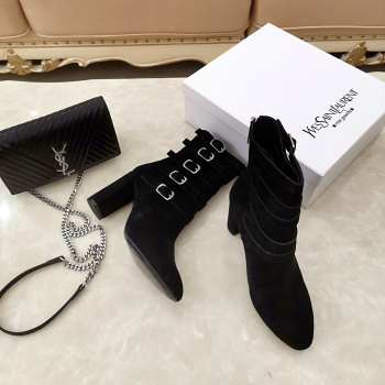 YSL Black Boots 9.5 cm