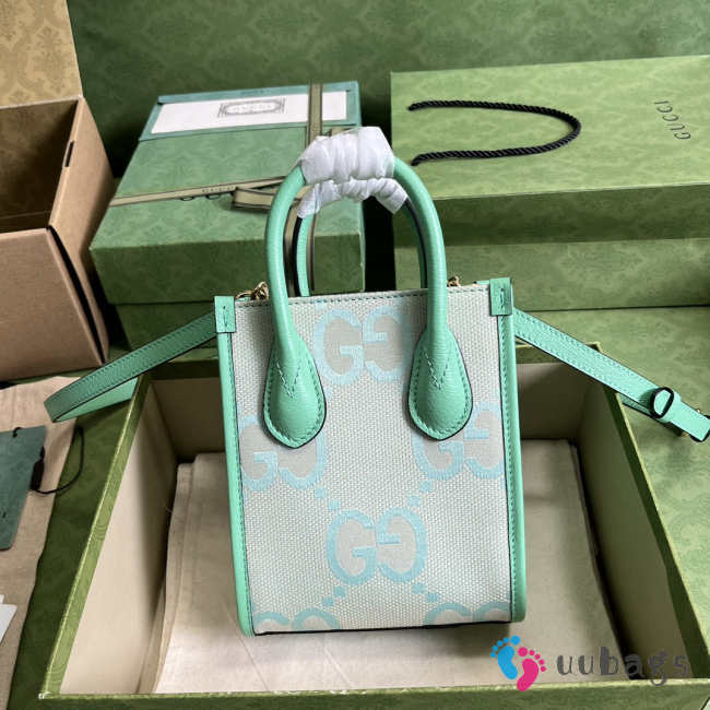 Gucci Jumbo GG mini tote bag Green 16 x 20 x 7 cm - 1