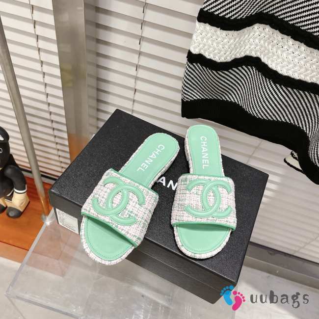 Chanel Green Mules 3 cm - 1