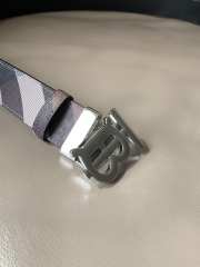 Burberry Check and smooth leather belt width 3.5cm - 4