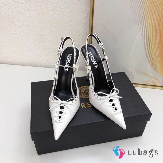 Versace White High Heel 10 cm - 1