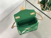 Valentino Green One Stub Nappa Gold Bucklet Bag 19x14x11cm - 3