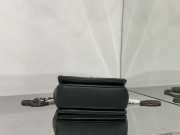 Valentino Black One Stub Nappa Silver Bucklet Bag 19x14x11cm - 3