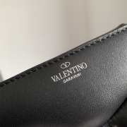 Valentino Black One Stub Nappa Silver Bucklet Bag 19x14x11cm - 6