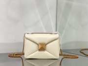 Valentino White One Stub Nappa Gold Bucklet Bag 19x14x11cm - 1