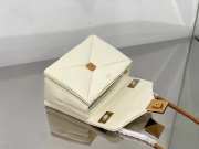 Valentino White One Stub Nappa Gold Bucklet Bag 19x14x11cm - 5