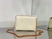 Valentino White One Stub Nappa Gold Bucklet Bag 19x14x11cm - 4