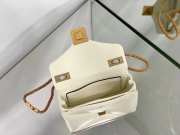 Valentino White One Stub Nappa Gold Bucklet Bag 19x14x11cm - 3