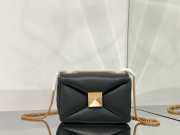 Valentino Black One Stub Nappa Gold Bucklet Bag 19x14x11cm - 1