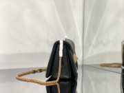 Valentino Black One Stub Nappa Gold Bucklet Bag 19x14x11cm - 6