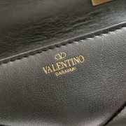 Valentino Black One Stub Nappa Gold Bucklet Bag 19x14x11cm - 4