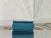 Valentino Blue One Stub Nappa Gold Bucklet Bag 19x14x11cm - 5