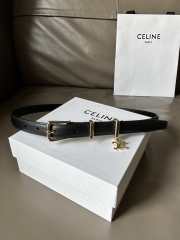 Celine Black Belt Gold Bucklet width 1.8cm - 6