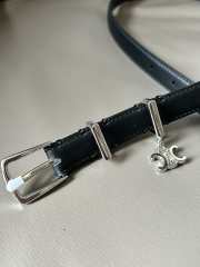 Celine Black Belt Silver Bucklet width 1.8cm - 6