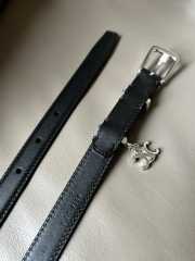 Celine Black Belt Silver Bucklet width 1.8cm - 5