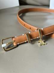 Celine Brown Belt Gold Bucklet width 1.8cm - 3