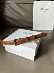 Celine Brown Belt Gold Bucklet width 1.8cm - 2