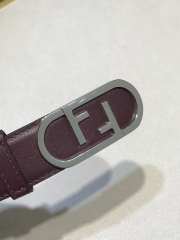 Fendi Brown Bright Copper Buckle Men's Belt width 3cm - 4