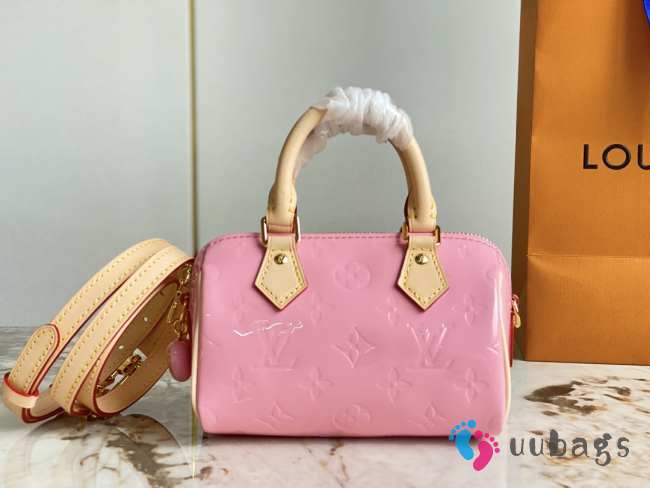 Louis Vuitton Nano Speedy pink bag 16 x 10 x 7.5 cm - 1