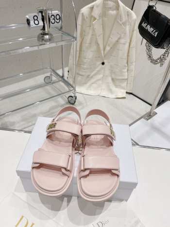 Dior Powder Beige Lambskin Sandal 