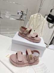 Dior Powder Beige Lambskin Sandal  - 3