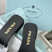 Prada Linen Embroidered fabric slides - 6