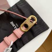 Celine Pink Copper Buckle Belt width 2.5cm - 5