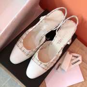 Chanel White Slingback 6.5cm - 6