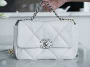 Chanel 19 Silver Bucklet White 26cm - 1