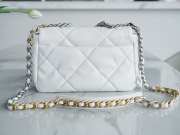 Chanel 19 Silver Bucklet White 26cm - 5