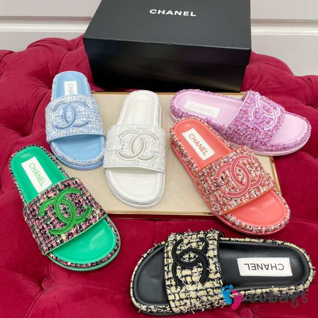 Chanel Tweed Slipper  - 1