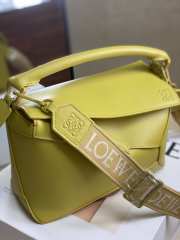 Loewe Puzzle Edge Bag Lime 24x10.5x16.5cm - 1