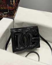 Dolce & Gabbana Small Telfar Bag Black Patent 16x20x5.5cm - 1