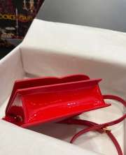 Dolce & Gabbana Small Telfar Bag Red Patent 16x20x5.5cm - 3