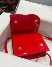 Dolce & Gabbana Small Telfar Bag Red Patent 16x20x5.5cm - 2