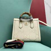 Gucci Diana jumbo GG white small tote bag 27x24x11cm - 1