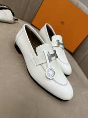 Hermes Paris loafer White  - 4