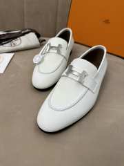 Hermes Paris loafer White  - 3