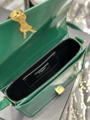 YSL Solferino Green Medium Satchel In Box Leather 23x16x6cm - 2