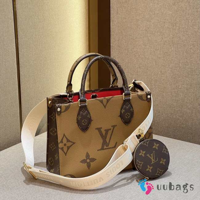 LV Onthego PM Bicolor Monogram Empreinte Leather 25cm - 1