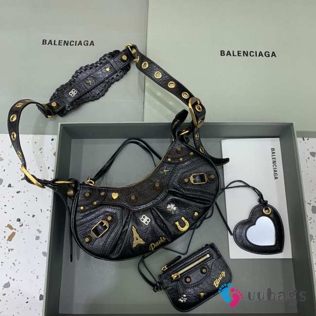 Balenciaga Black Le Cagole with gold bucklet 26x12x6cm - 1