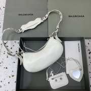 Balenciaga Full White Le Cagole with silver bucklet 26x12x6cm - 3