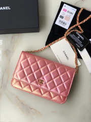 Chanel Pink CC Woc Lambskin 19cm - 1