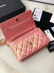 Chanel Pink CC Woc Lambskin 19cm - 4