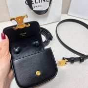 Celine Triomphe Bag In Shiny Calfskin 11x8x4cm  - 6