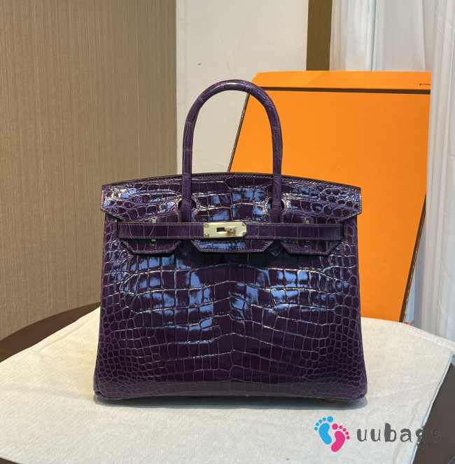 Hermes Birkin Touch In Purple 30cm - 1