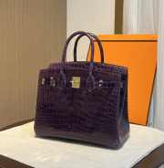 Hermes Birkin Touch In Purple 30cm - 4