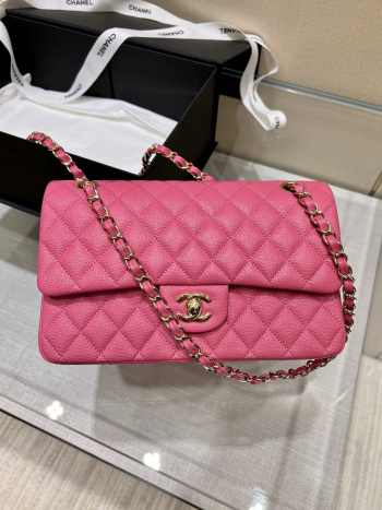 Chanel Flap Bag Pink Gold Bucklet 25cm