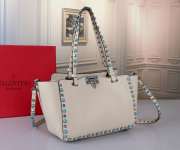 Valentino White Garavani 2way Silver Bucklet 33x26x12cm - 6