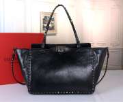 Valentino Black Garavani 2way Silver Bucklet 33x26x12cm - 1